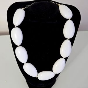 Chunky White Statement Choker Necklace
